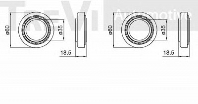 TREVI AUTOMOTIVE wb1305 -  Комплект подшипника ступицы колеса